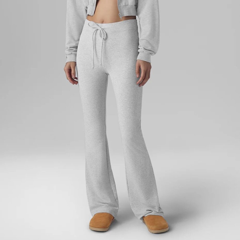 Alo Sway Bootcut Yoga Sweatpant (Athletic Heather Gray, XXS)